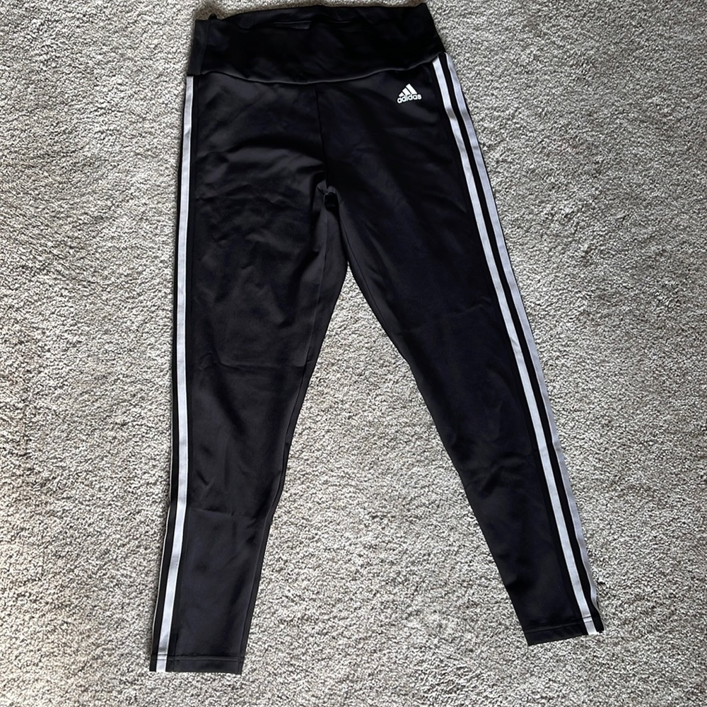Adidas Black/White Aeroready Pants. L